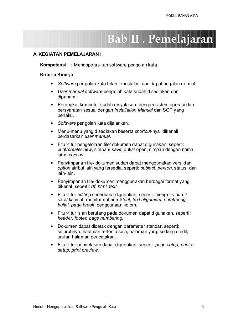 Perangkat Lunak Pengolah Kata