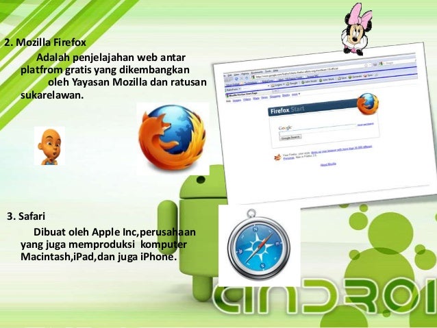 Perangkat Lunak Untuk Mengakses Internet Perangkat Lunak Untuk Mengakses Internet