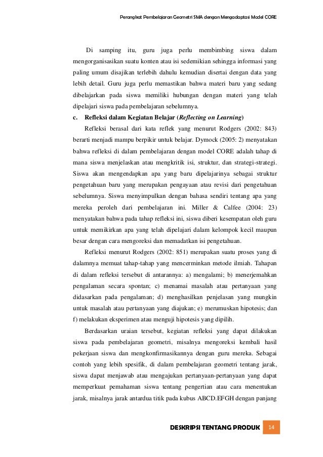 Perangkat pembelajaran geometri sma dengan mengadaptasi 