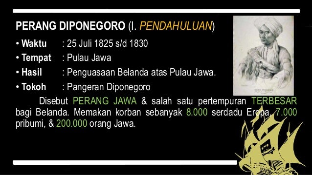 Sejarah Perang Padri Perang Diponegoro