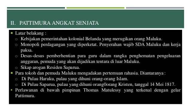 Ppt Perang Tondano Dan Pattimura Ppt Perang Tondano Dan Pattimura