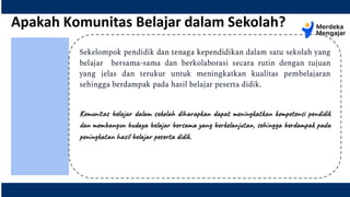Peran Komunitas Belajar Implementasi Kurikulum Merdeka.pptx