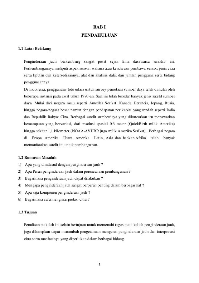 Peran Penginderaan Jauh Dalam Perencanaan Pembangunan Zamria