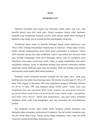 Peran bank indonesia sebagai bank sentral