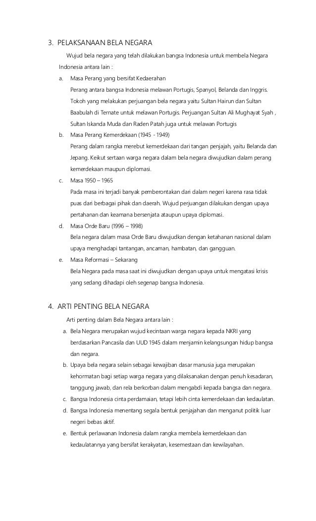 Berikan Contoh Bentuk Pengabdian Yang Merupakan Wujud Bela Negara