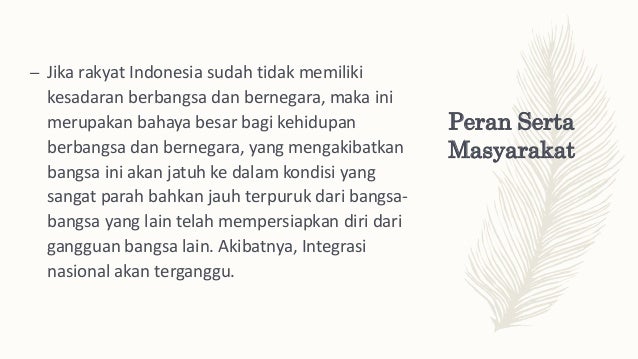 Peran Serta Masyarakat Untuk Mengatasi Berbagai Ancaman Dalam Membang