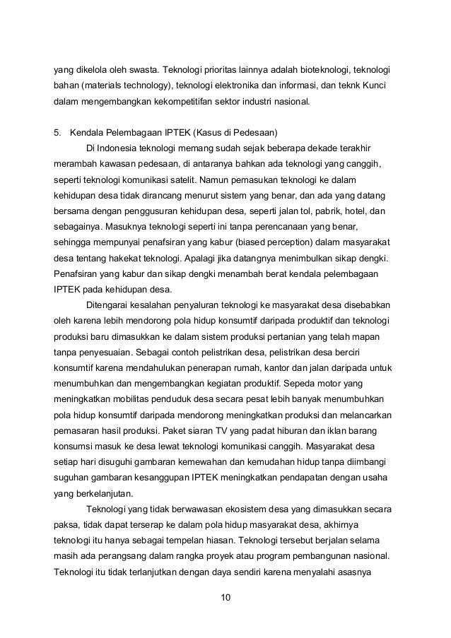 Peran Teknologi Dan Pembangunan