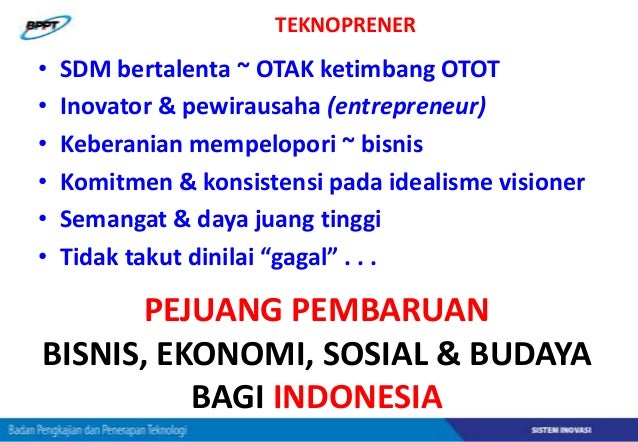 Peran TIK dalam Pengembangan Teknoprener - UNPAD 7 oktober 