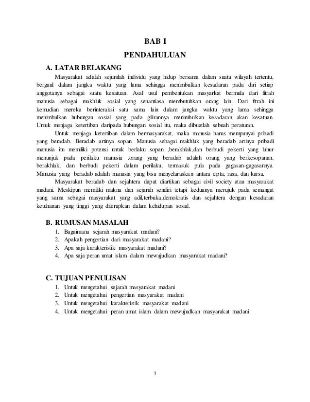 Peran Umat Islam Dalam Mewujudkan Masyarakat Madani