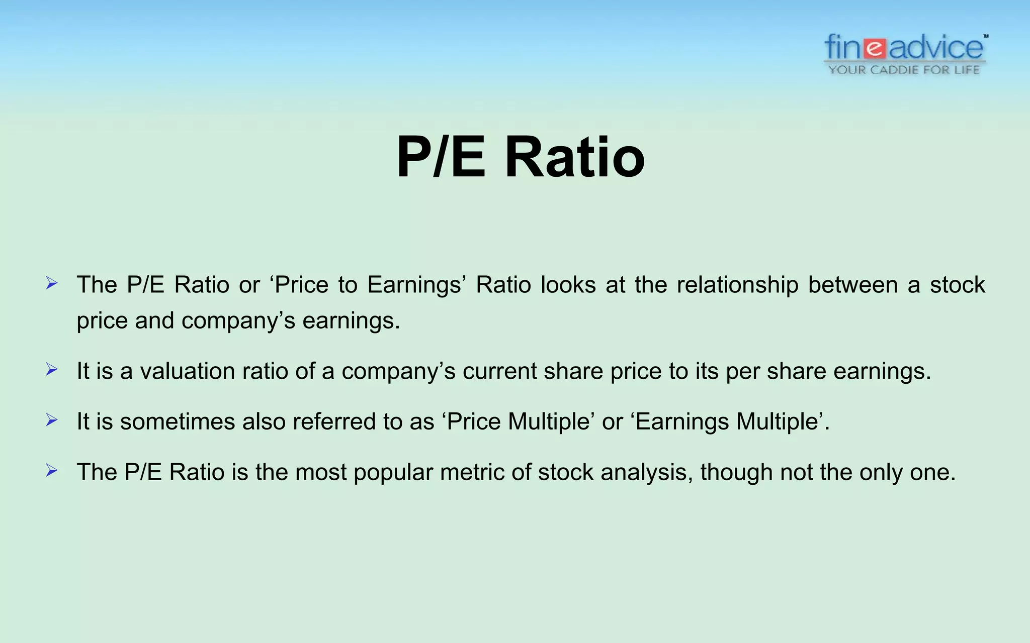 P/E Ratio | PPT