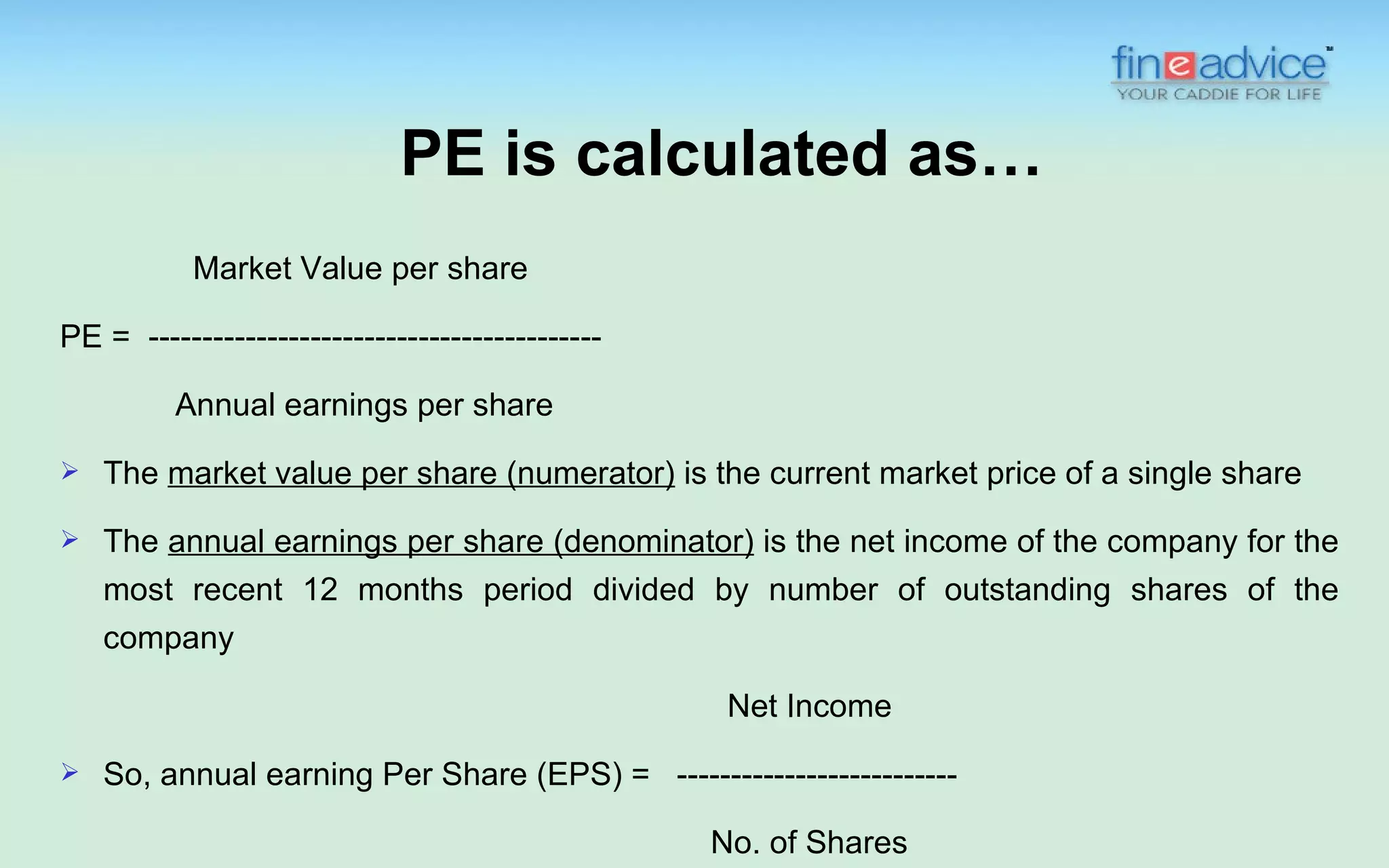 P/E Ratio | PPT