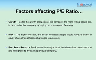 Price Earning Ratio Formula