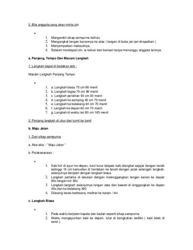 Peraturan Baris Berbaris Peraturan Baris Berbaris