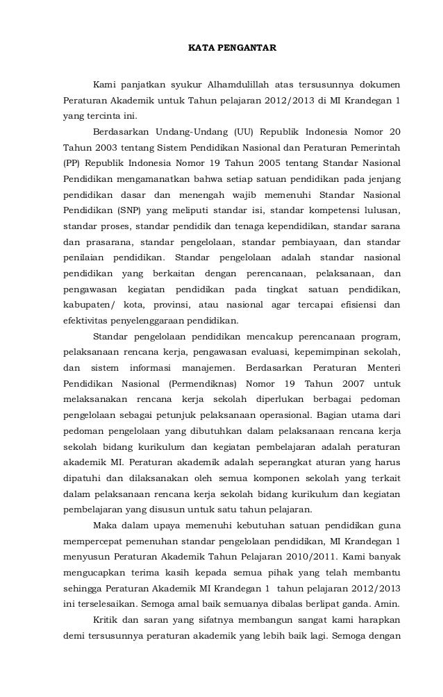Peraturan akademik.