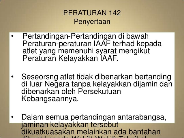 Peraturan Am Pertandingan