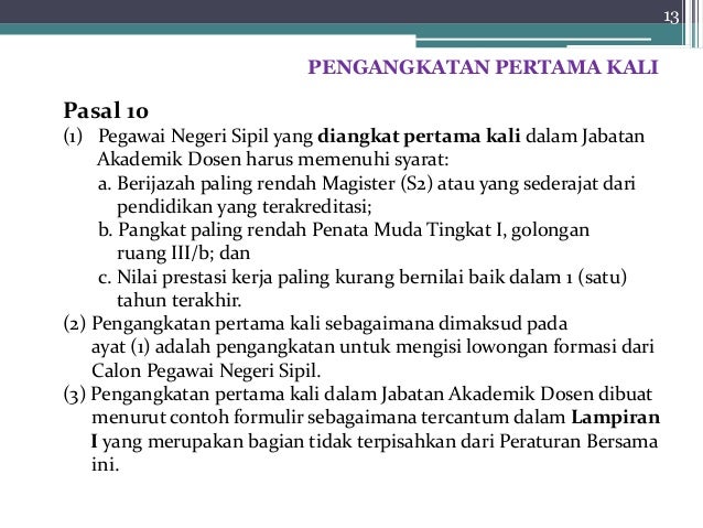 Peraturan bersama mendikbud no 04 dikti 24 dan bkn 