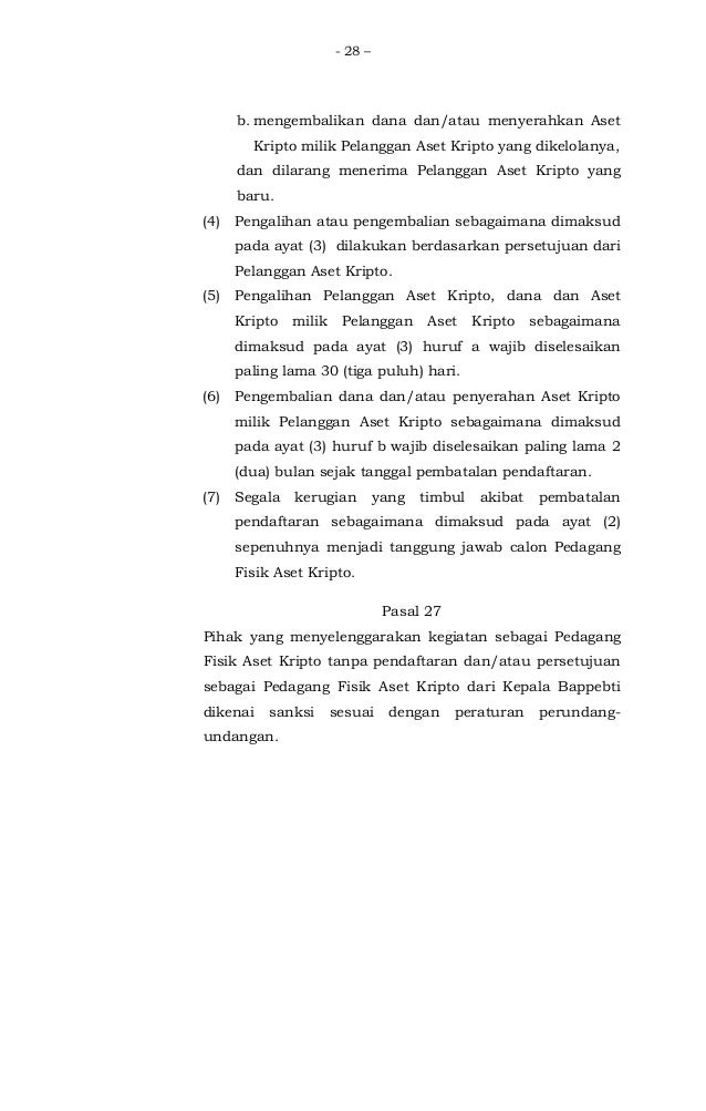 Peraturan crypto exchange indonesia ketentuan teknis penyelenggaraa…