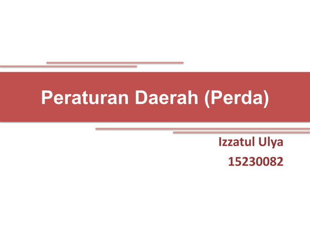 Peraturan Daerah (Perda) | PPTX