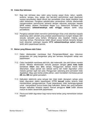 Peraturan Dan Skema Peperiksaan Stpm 2015 Terkini