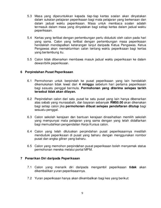 Peraturan Dan Skema Peperiksaan Stpm 2016