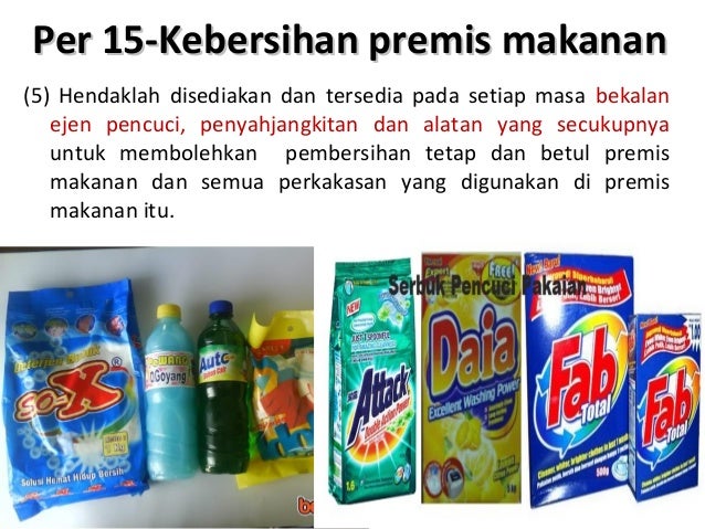 peraturan-peraturan kebersihan makanan 2009