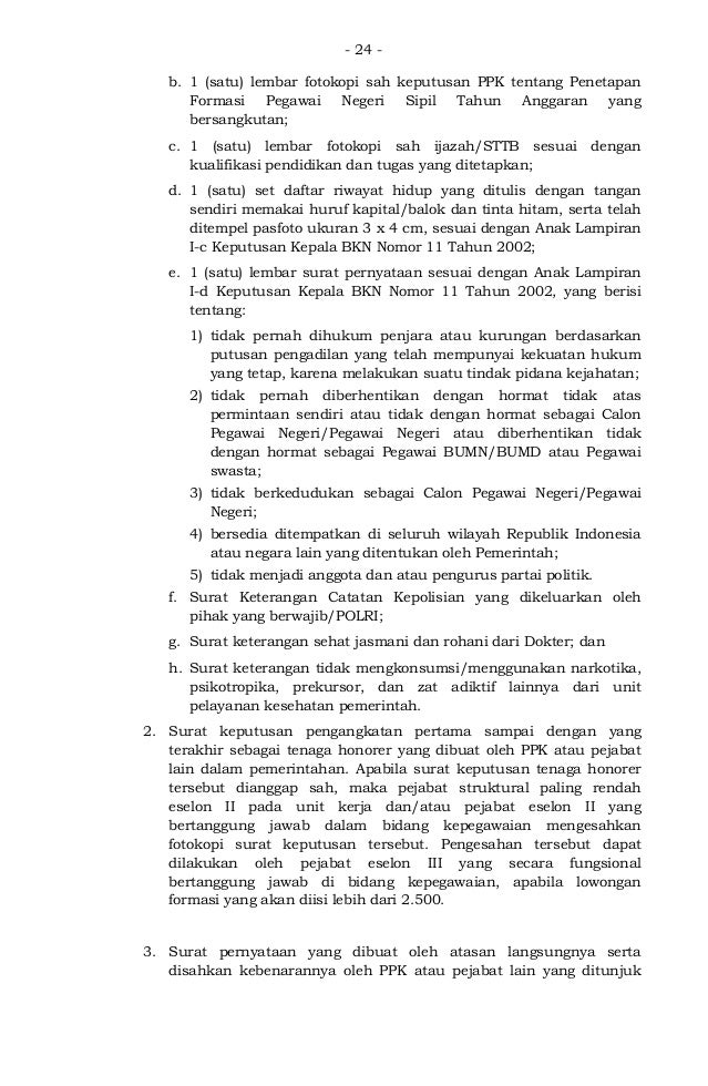 Peraturan kepala bkn no. 9 tahun 2012