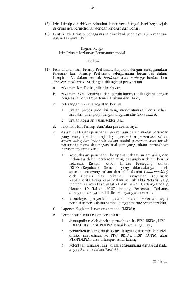 Peraturan kepala bkpm no. 12 tahun 2009 tentang pedoman 