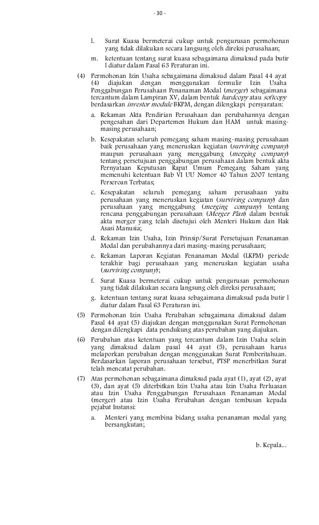 Peraturan kepala bkpm no. 12 tahun 2009 tentang pedoman 
