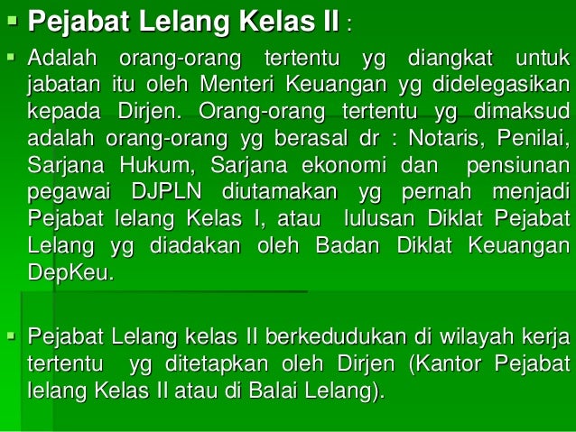 Peraturan Lelang New