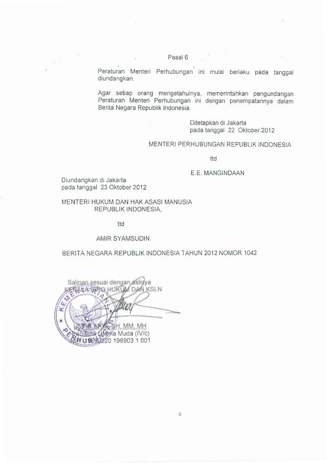 Peraturan menhub no pm 50 tahun 2012 tentang sbk kemenhub 