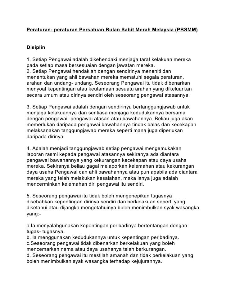 Peraturan pbsm Peraturan pbsm