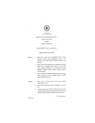 Peraturan presiden republik indonesia nomor 9 tahun 2009 tentang lembaga pembiayaan