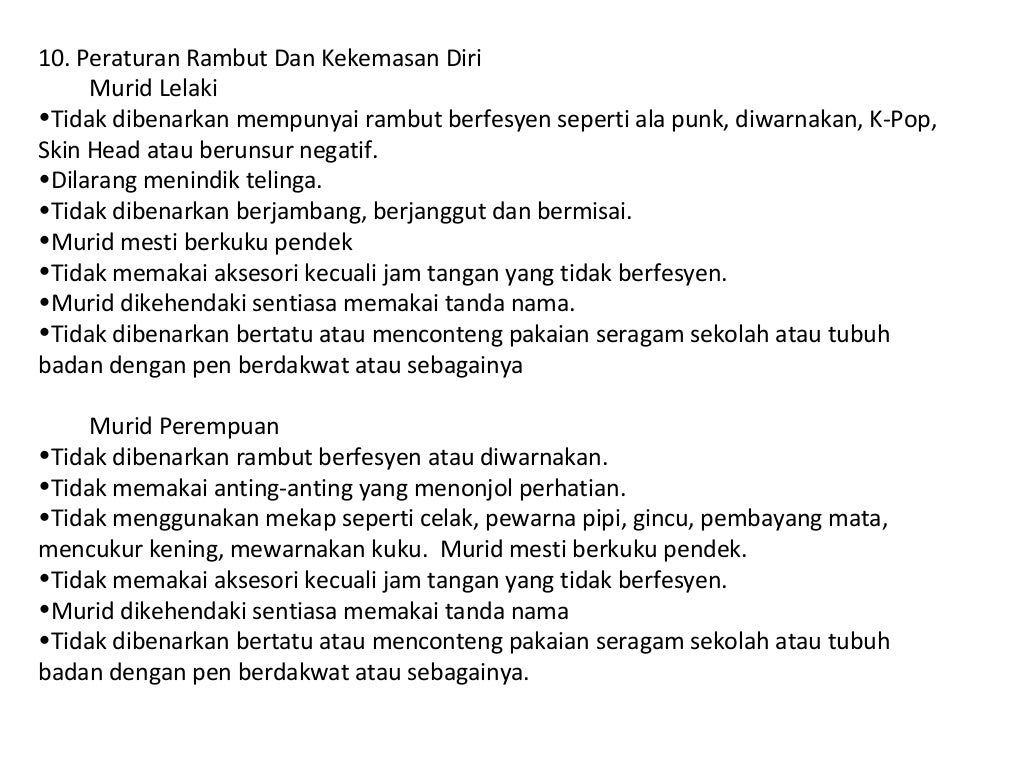 Peraturan sekolah atau kelas
