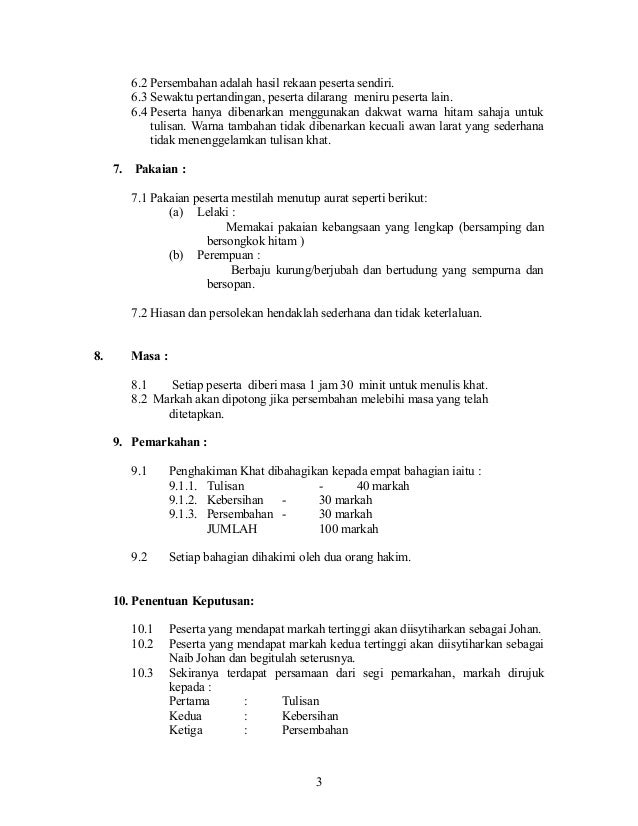 Peraturan tulisan khat Peraturan tulisan khat