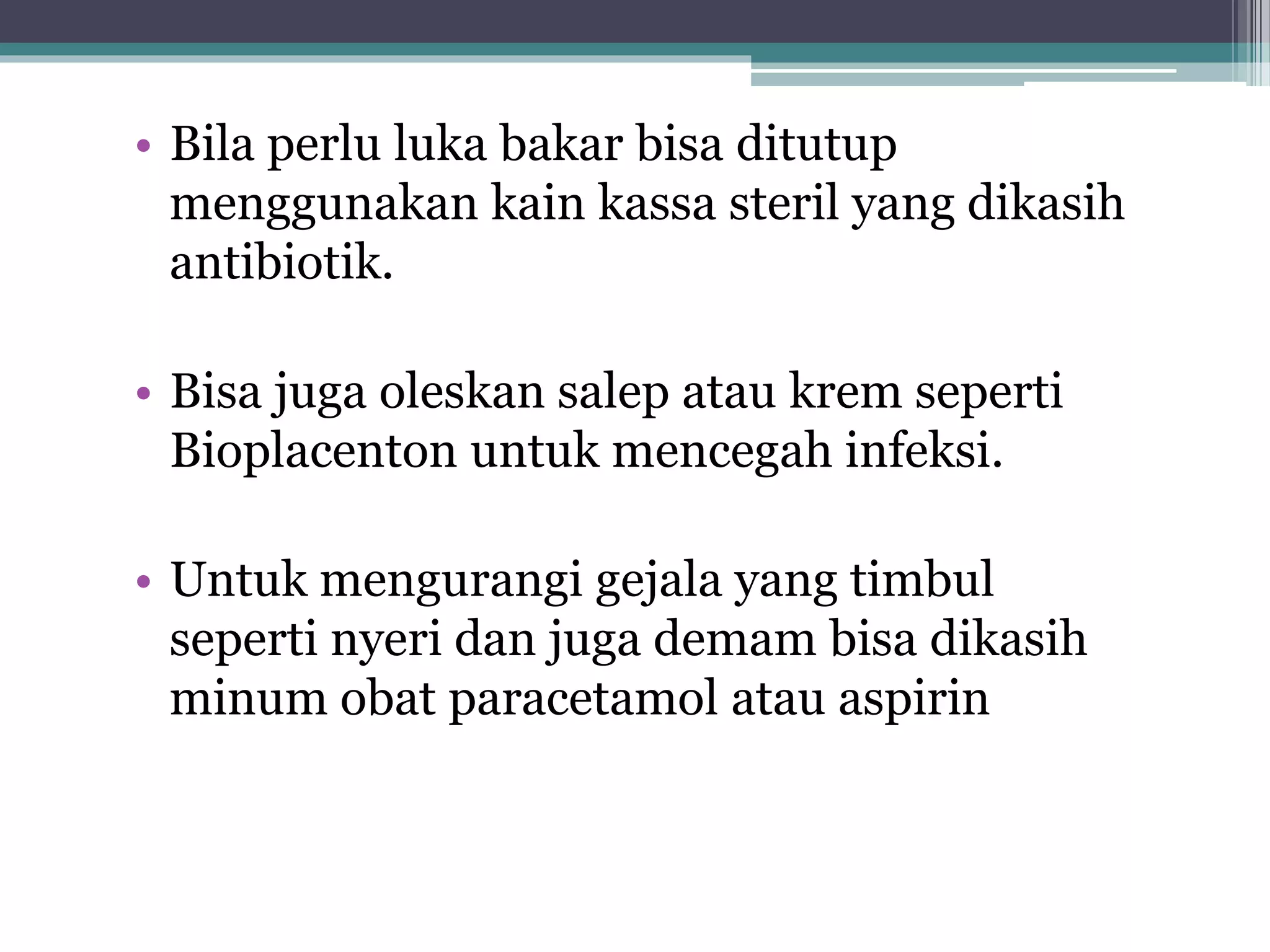 Perawatan luka bakar | PPTX