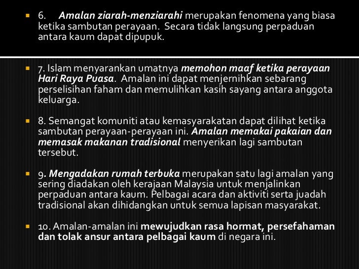 Perayaan yang terdapat di malaysia