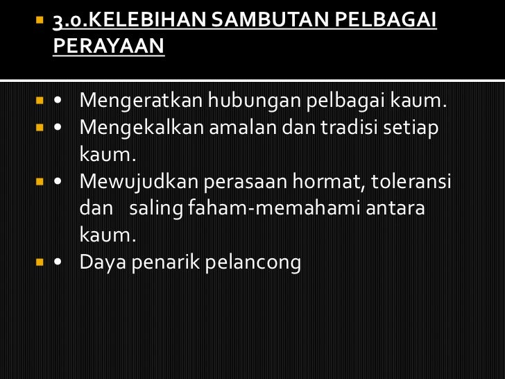 Perayaan yang terdapat di malaysia