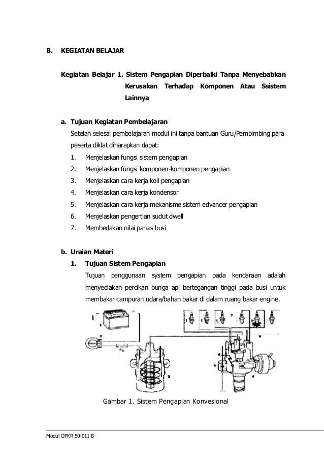 Soal essay sistem pengapian mobil