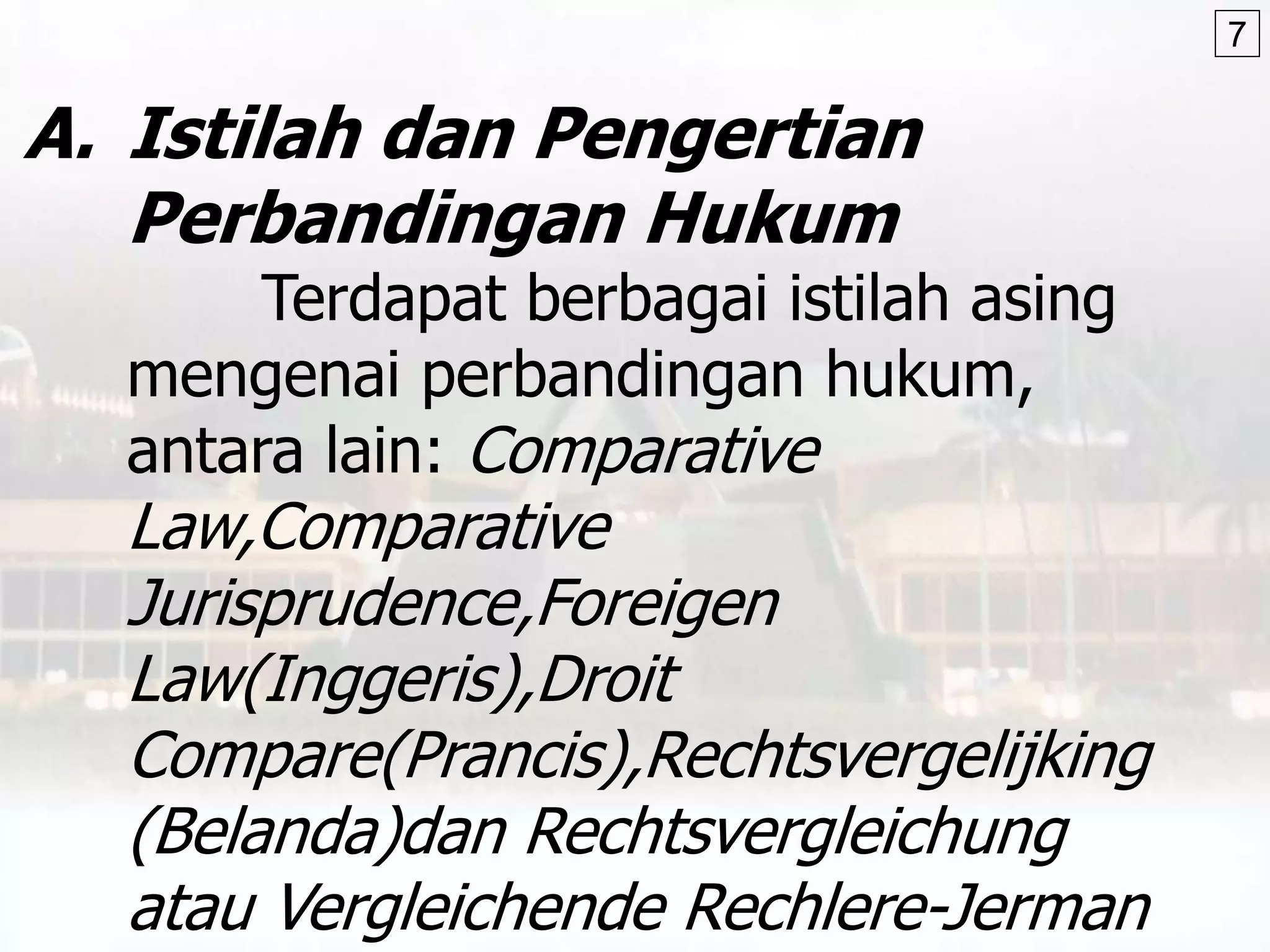 Perbandingan hukum 1 | PPT