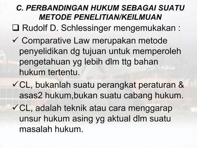 Perbandingan hukum 1 | PPT