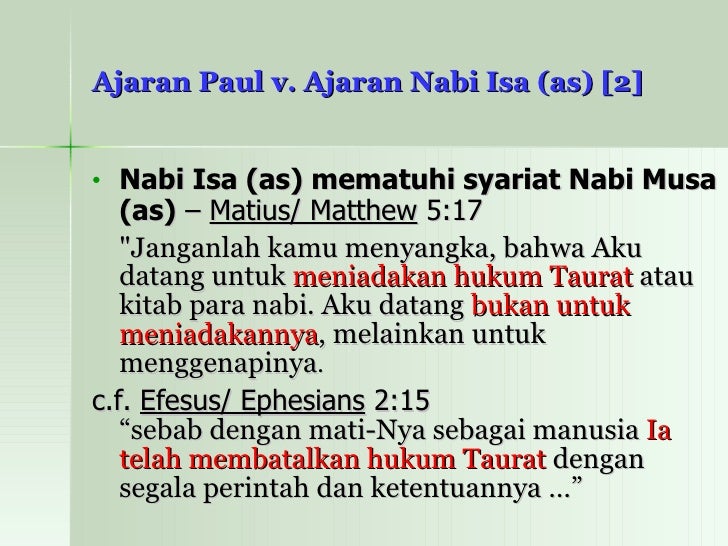 Perbandingan islam dan kristian.