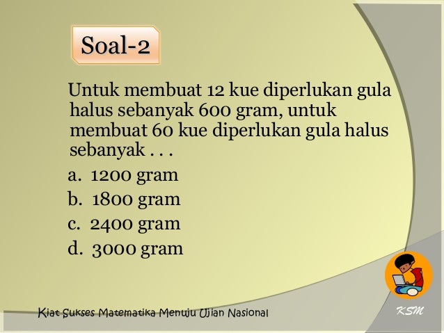 Perbandingan senilai dan berbalik nilai