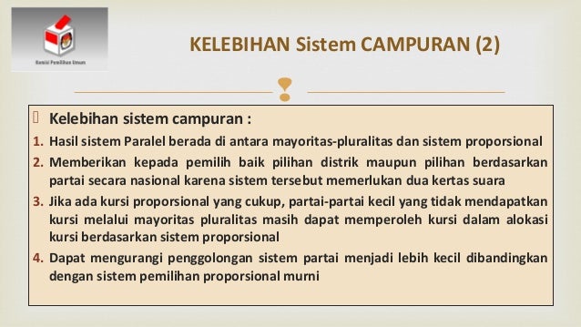 Perbandingan sistem pemilu di indonesia