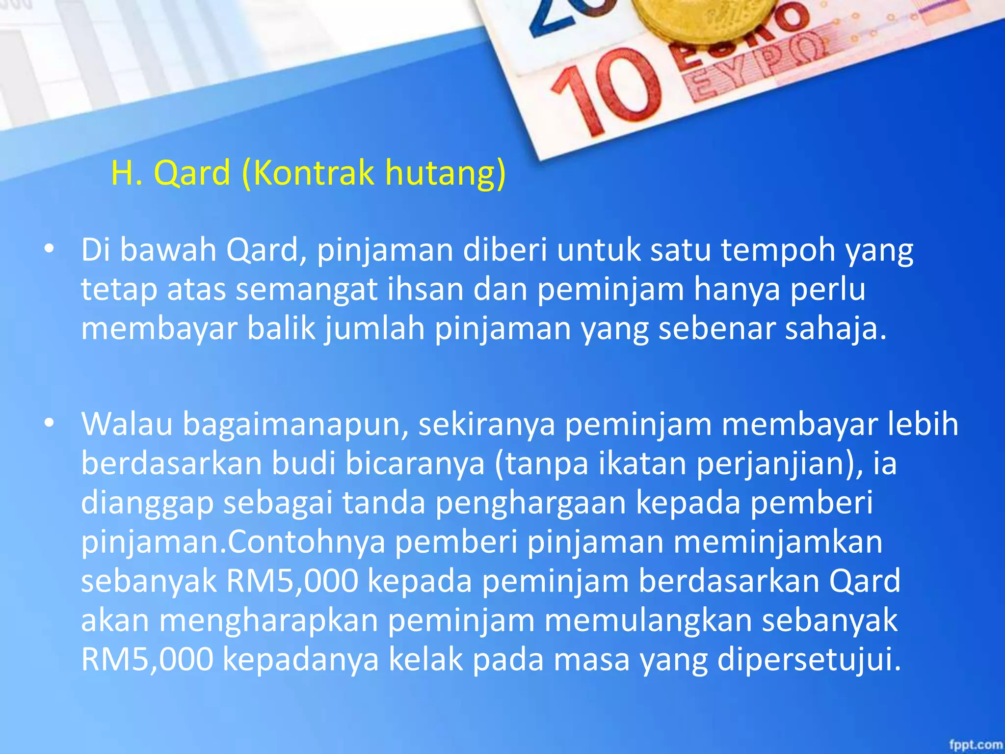 Qard Perbankan Islam - Konsep Syariah dalam Perbankan Islam | PPTX