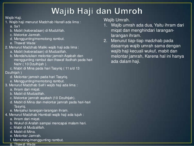 Perbedaan Haji Dan Umrah Adalah Brainly