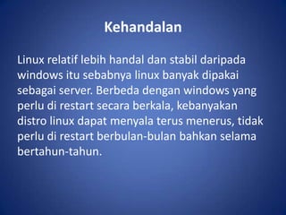 Perbedaan linux dan windows | PPTX