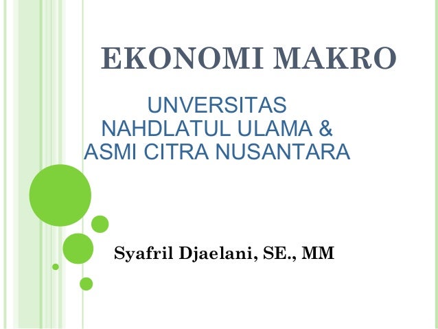 Perbedaan Makro Dan Mikro Ekonomi