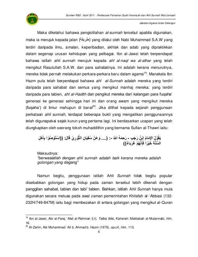 Perbezaan Aswj Dengan Syiah