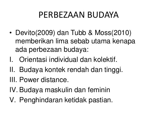 Perbezaan budaya