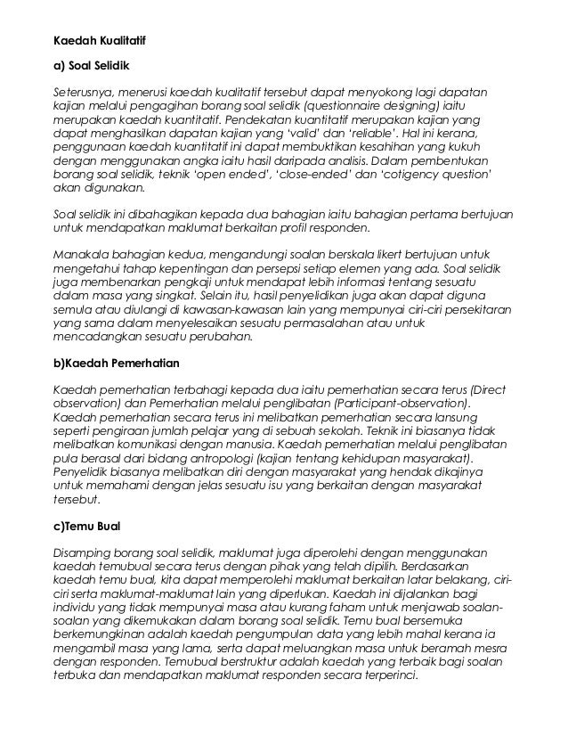 PERBEZAAN DI ANTARA KAJIAN KUANTITATIF & KUALITATIF